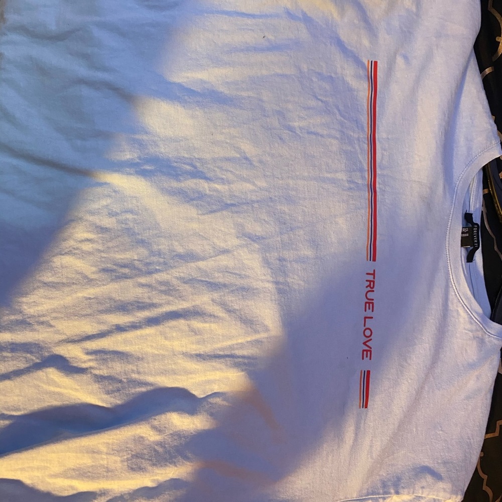 light blue medium “true love” shirt